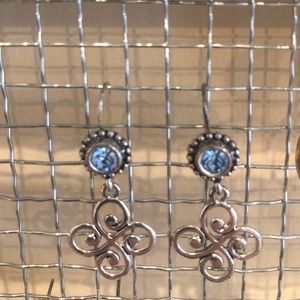 Blue Sterling Silver Statement Earrings